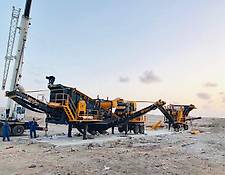 Fabo MCK-90 MOBILE CRUSHING & SCREENING PLANT FOR BASALT JAW CRUSHER